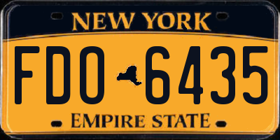 NY license plate FDO6435