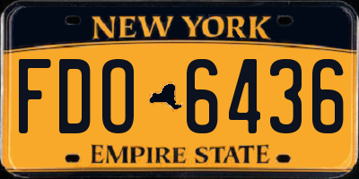 NY license plate FDO6436