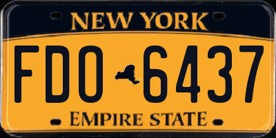 NY license plate FDO6437