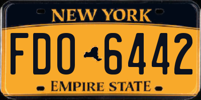 NY license plate FDO6442
