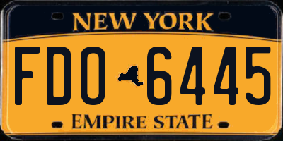 NY license plate FDO6445