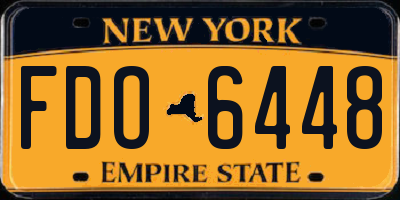NY license plate FDO6448