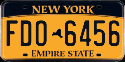 NY license plate FDO6456