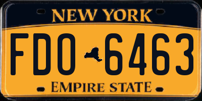 NY license plate FDO6463