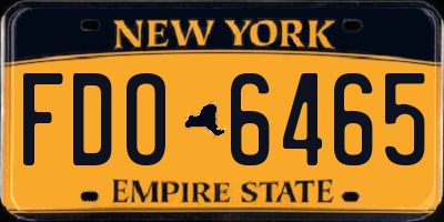 NY license plate FDO6465