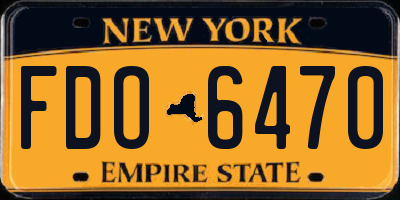 NY license plate FDO6470
