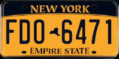 NY license plate FDO6471