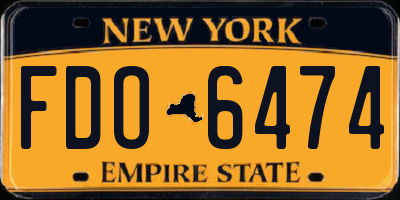 NY license plate FDO6474