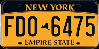 NY license plate FDO6475