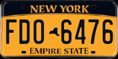 NY license plate FDO6476