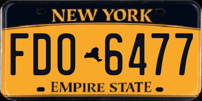 NY license plate FDO6477