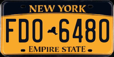 NY license plate FDO6480