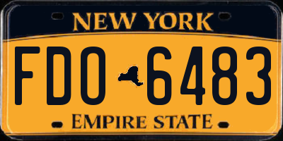 NY license plate FDO6483