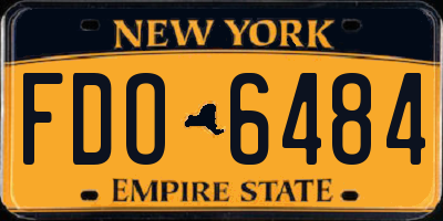 NY license plate FDO6484