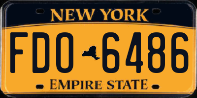 NY license plate FDO6486