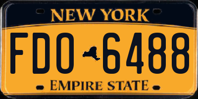 NY license plate FDO6488