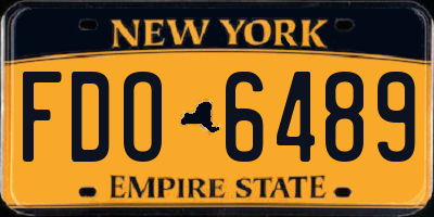 NY license plate FDO6489