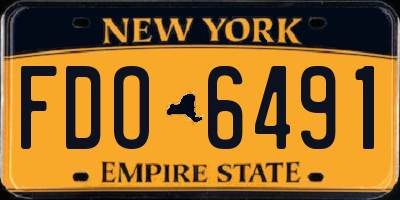 NY license plate FDO6491