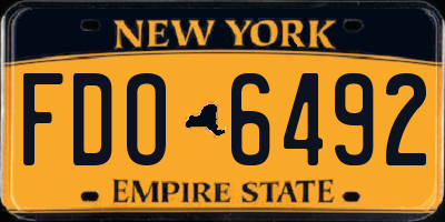 NY license plate FDO6492