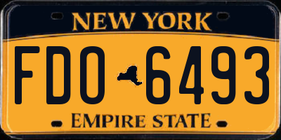 NY license plate FDO6493