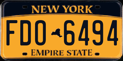 NY license plate FDO6494