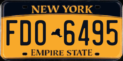 NY license plate FDO6495