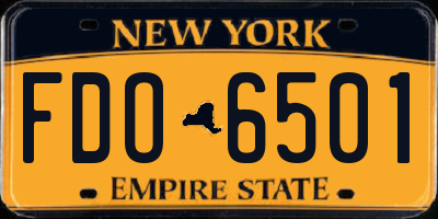 NY license plate FDO6501