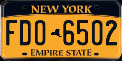 NY license plate FDO6502