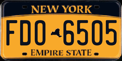 NY license plate FDO6505