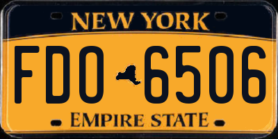 NY license plate FDO6506