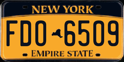 NY license plate FDO6509
