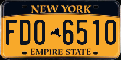 NY license plate FDO6510