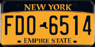 NY license plate FDO6514