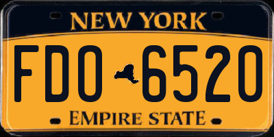 NY license plate FDO6520