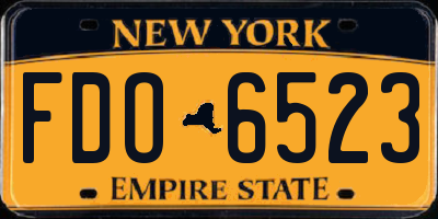 NY license plate FDO6523