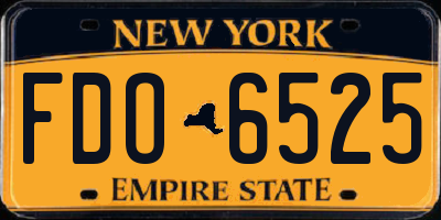 NY license plate FDO6525