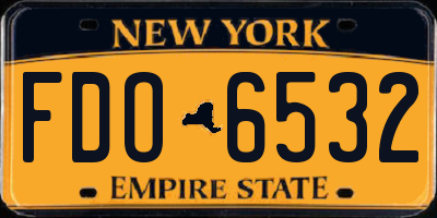 NY license plate FDO6532