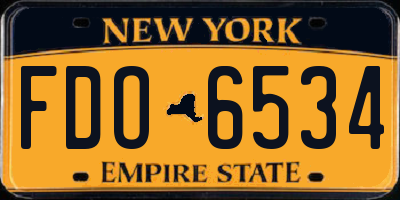 NY license plate FDO6534