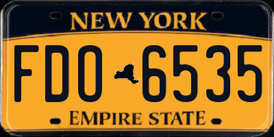 NY license plate FDO6535