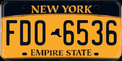 NY license plate FDO6536