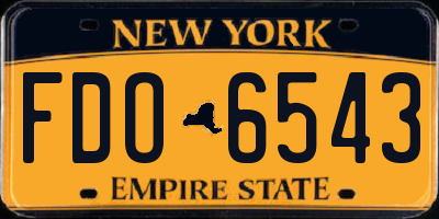 NY license plate FDO6543