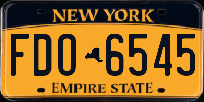 NY license plate FDO6545