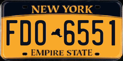 NY license plate FDO6551