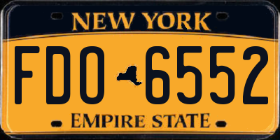 NY license plate FDO6552