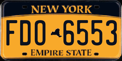 NY license plate FDO6553