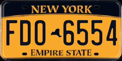 NY license plate FDO6554