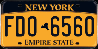 NY license plate FDO6560