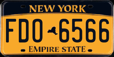 NY license plate FDO6566