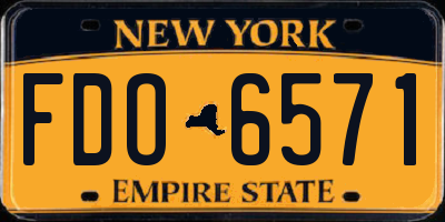 NY license plate FDO6571