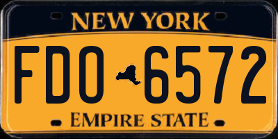 NY license plate FDO6572